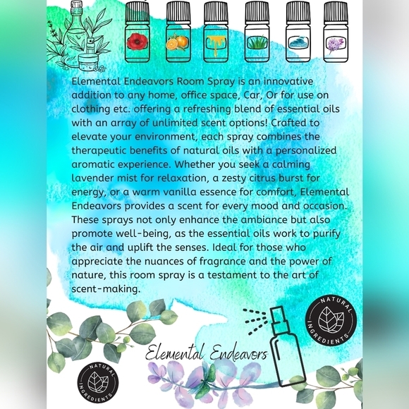 Handmade Elemental Endeavors "Life’s A Beach" Room Spray 4oz Bottle - Picture 2 of 6